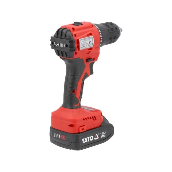 Yato akkuporakone ja akku takaa