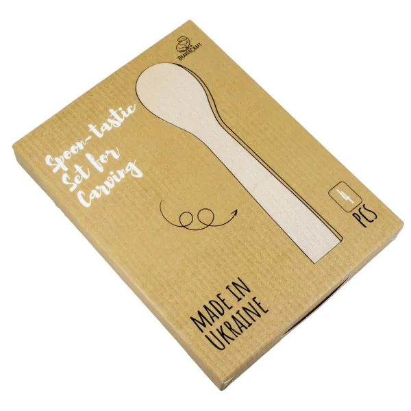 BeaverCraft Aihio-sarja lusikan kaivertamiseen myyntipakkaus