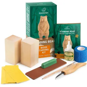 Kaiverrusveitsisarja BeaverCraft karhu sisältö