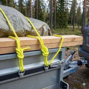 Köysi heijastava keltainen 9.5 mm x 15 m + kela kuvituskuva