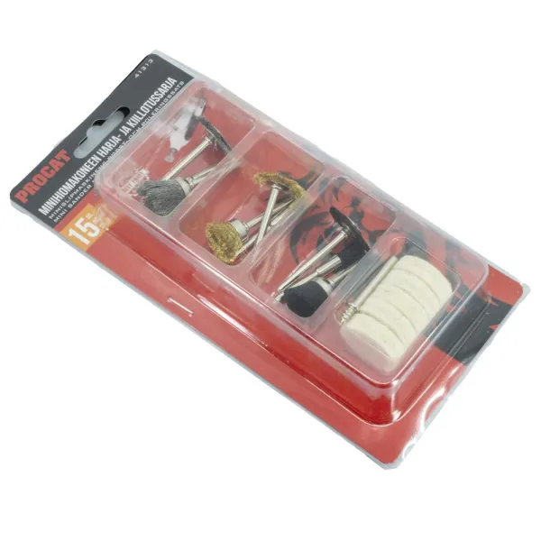 Procat Minihiomakoneen harja- ja kiillotussarja myyntipakkaus