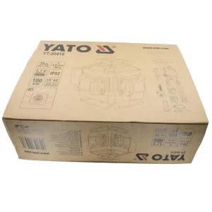 Yato Ristilasersarja 4D vihreä kolmijalka ja tarvikkeet myyntipakkaus