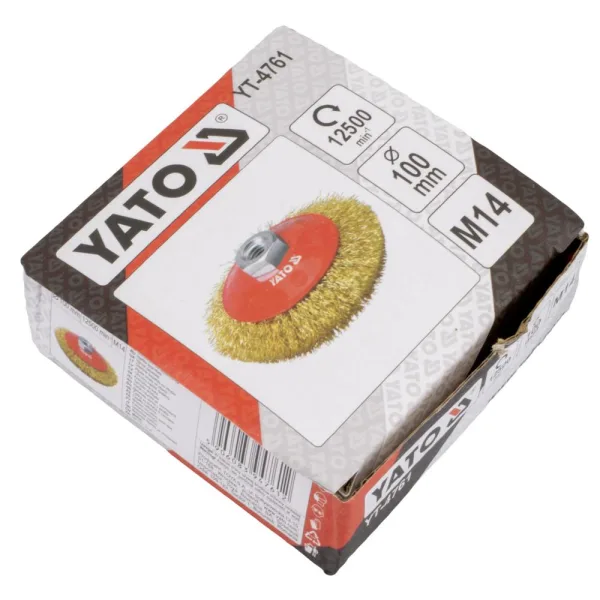 Yato Pyöröharja M14 100 mm messinki myyntipakkaus