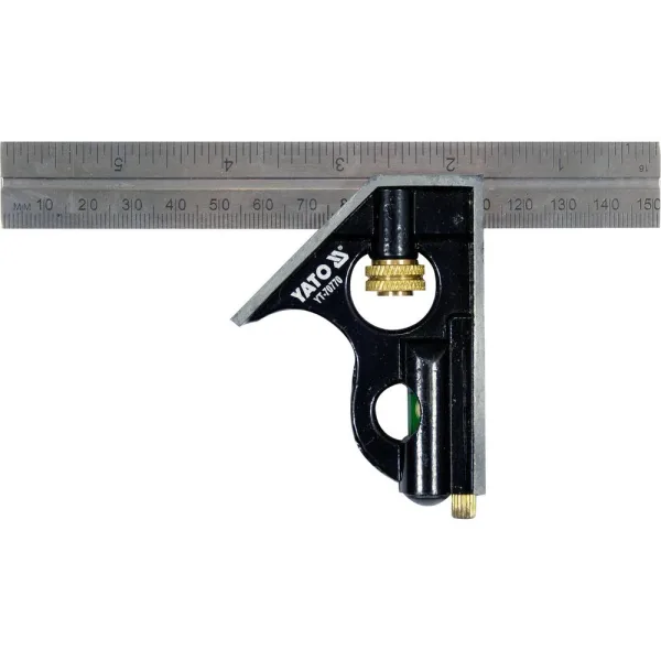 Yato Yhdistelmäsuorakulma 150 mm vesivaaka + ruuvilukko
