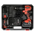 Yato Akkuiskuporakone 18V 75Nm sisältö
