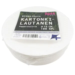 Rosa Kakkulautanen 15 cm myyntipakkaus