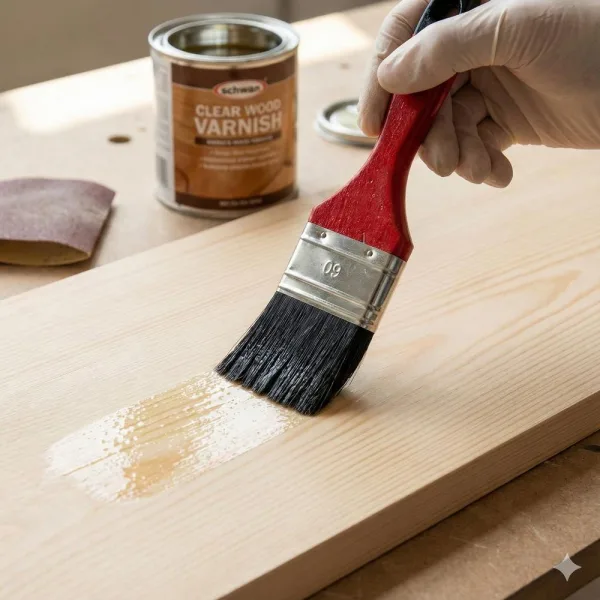 Schwan Lakkasivellin, puukahvallaa kuvituskuva