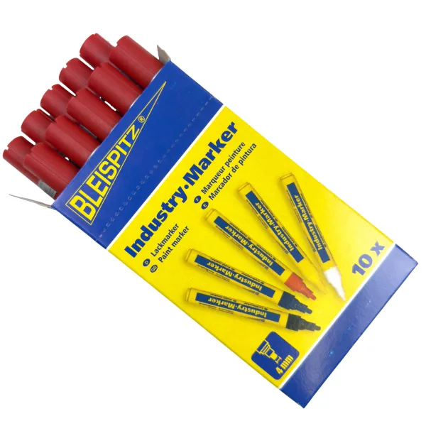 Bleispitz Maalitussi punainen 4 mm 10 kpl / pkt Bleispitz Maalitussi punainen 4 mm 10 kpl / pkt