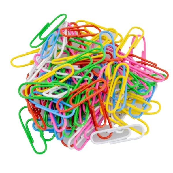 Ron Paperiliitin 28 mm 75 kpl värilajitelma muovipinnoitettu