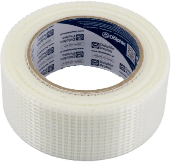 Blue Dolphin Lasikuituteippi 48 mm x 45 m kipsilevyille Blue Dolphin Lasikuituteippi 48 mm x 45 m kipsilevyille