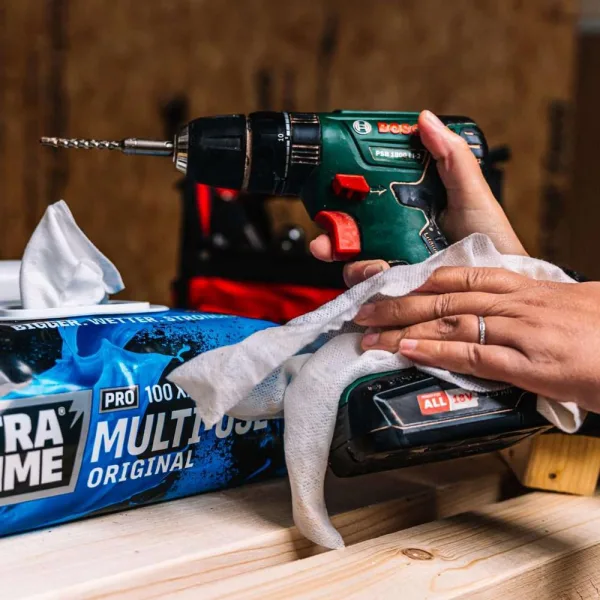 UltraGrime Puhdistusliina XXL MultiUse UltraGrime Puhdistusliina XXL MultiUse kuvituskuva porakone