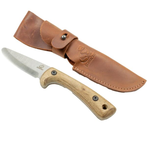 BeaverCraft Eräpuukko Junior nahkatupella BeaverCraft Eräpuukko Junior nahkatupella