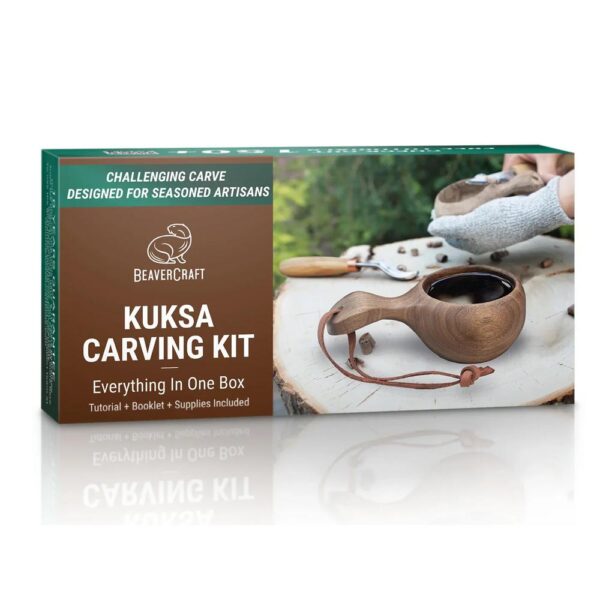 BeaverCraft Kaiverrusveitsisarja kuksa pähkinäpuu aloituspakkaus BeaverCraft Kaiverrusveitsisarja kuksa pähkinäpuu aloituspakkaus