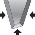 Vorel Käsisaha 500 mm 9TPI 2K-kahvalla terän muoto
