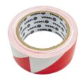 Vorel Varoitusteippi 48mm x 33m punainen/valkoinen