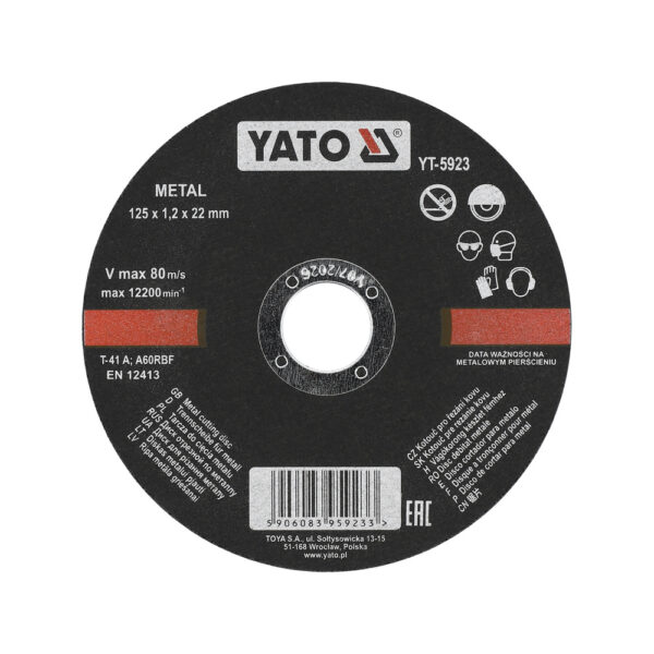 Yato Katkaisulaikka metallille   125 x 1.2 mm 5 kpl / pkt