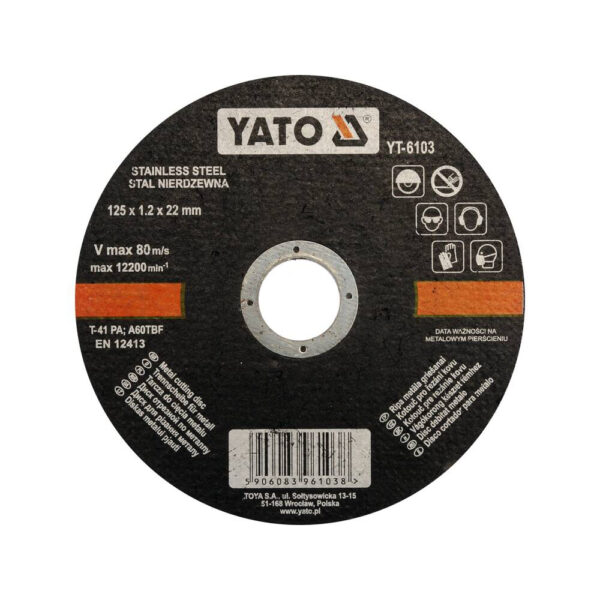 Yato Katkaisulaikka rosterille / metallille 125 x 1.2 mm 5 kpl Yato Katkaisulaikka rosterille / metallille 125 x 1.2 mm 5 kpl