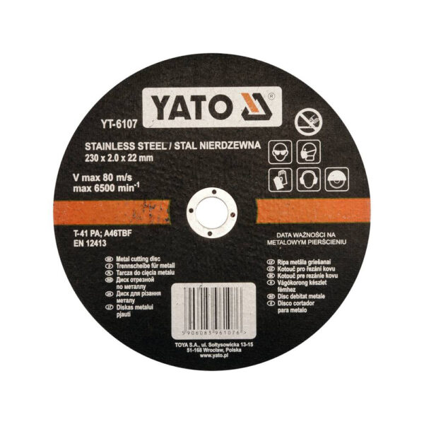 Yato Katkaisulaikka rosterille / metallille 230 x 1.9 mm 5 kpl Yato Katkaisulaikka rosterille / metallille 230 x 1.9 mm 5 kpl