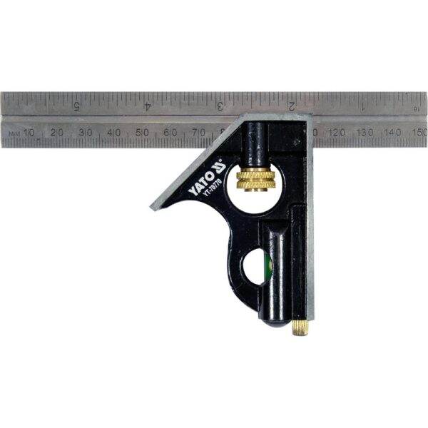 Yato Yhdistelmäsuorakulma 150 mm vesivaaka + ruuvilukko Yato Yhdistelmäsuorakulma 150 mm vesivaaka + ruuvilukko
