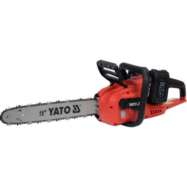 Yato Akkumoottorisaha 16" 2x18V 2 x 4AH akku + pikalaturi sarja Yato Akkumoottorisaha 16" 2x18V 2 x 4AH akku + pikalaturi sarja
