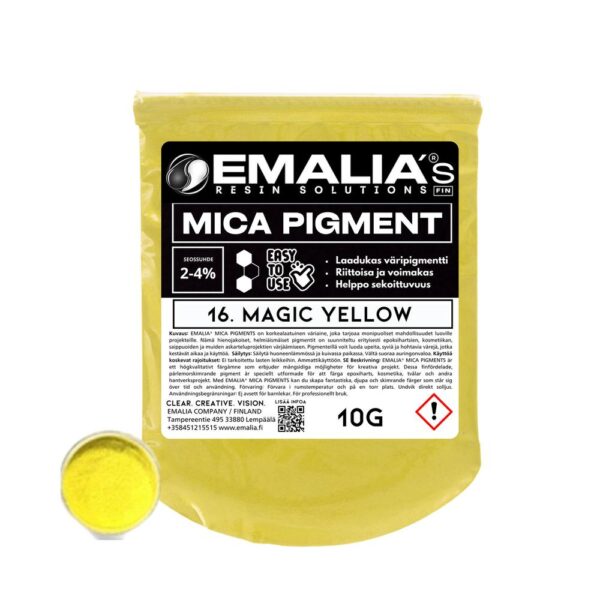 Emalia Mica väripigmentti 10g keltainen