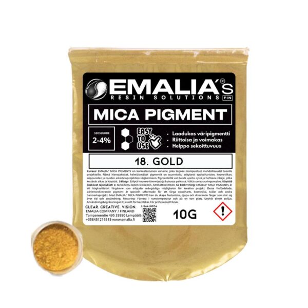 Emalia Mica väripigmentti 10g kultainen