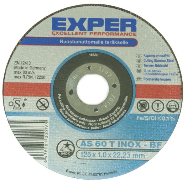 Katkaisulaikka Exper RST 125 x 1.0 mm Katkaisulaikka Exper RST 125 x 1.0 mm