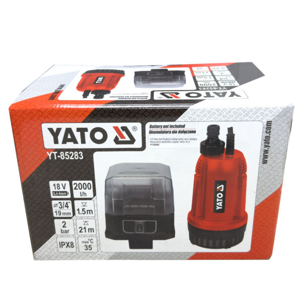 Yato Akku-uppopumppu 18V 1.5 m Yato Akku-uppopumppu 18V 1.5 m myyntipakkaus