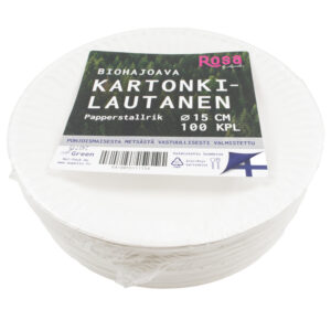 Rosa Kakkulautanen 15 cm myyntipakkaus