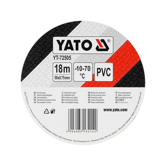 Yato Liukuesteteippi 50MM x 18M musta-keltainen Yato Liukuesteteippi 50MM x 18M musta-keltainen myyntipakkaus