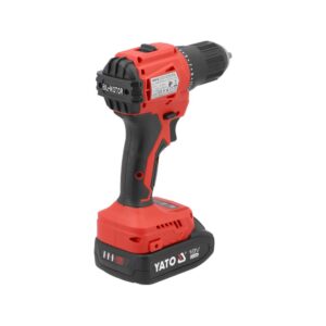 Yato akkuporakone 18V 2x2 Ah – takaa, BL-MOTOR-merkintä