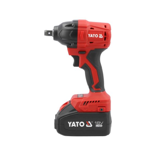 Yato akkumutteriväännin 350 Nm 4 Ah – sivulta