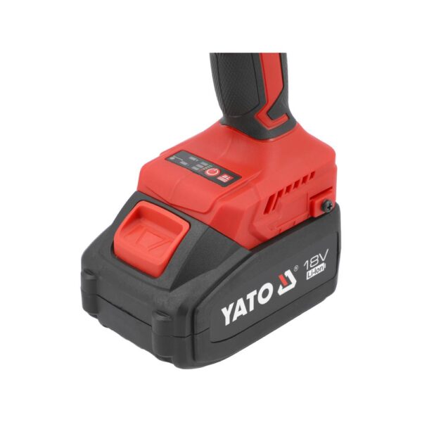 Yato akkumutteriväännin 350 Nm 4 Ah – 18V 4 Ah akku ja varausilmaisin