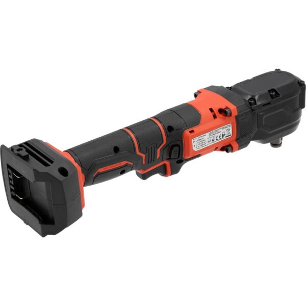 Yato Akkukulmamutteriväännin 18V BL 1/2" 270Nm runko Yato akkukulmamutteriväännin 270 Nm – akkupaikka takaa