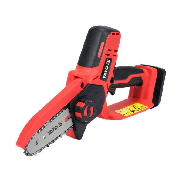 Yato Akkuoksasaha 4" 18V runko Yato akkuoksasaha 10 cm runko – pääkuva viistosti edestä