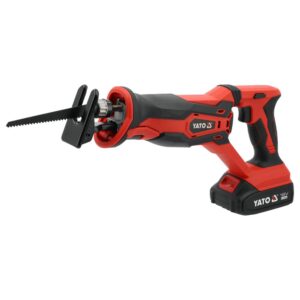 Yato akkupuukkosaha 18V 2 Ah akulla, sivukuva
