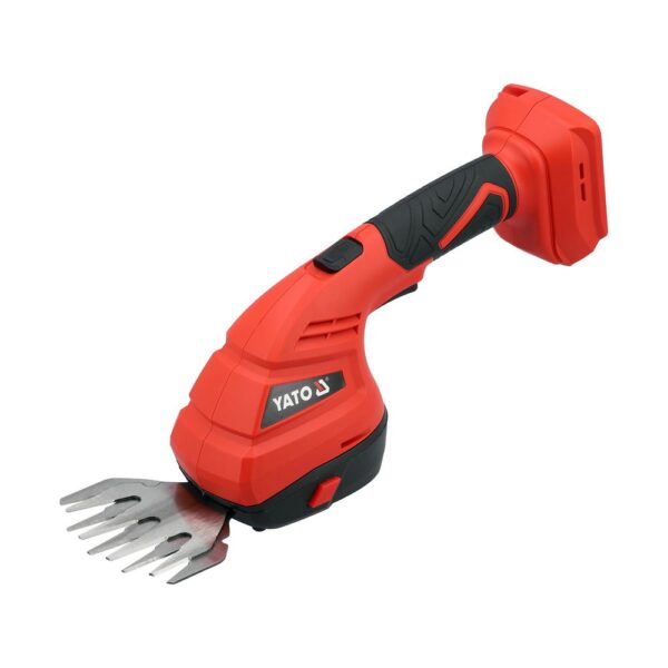 Yato Akkuruoho- ja pensassakset 18V 1300 rpm runko Yato ruoho- ja pensassakset 18V 1300 runko, kokonaiskuva ruohoterällä
