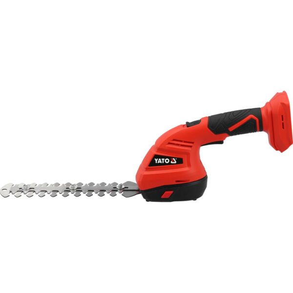 Yato Akkuruoho- ja pensassakset 18V 1300 rpm runko Yato ruoho- ja pensassakset 18V 1300 runko, pensasterällä sivulta